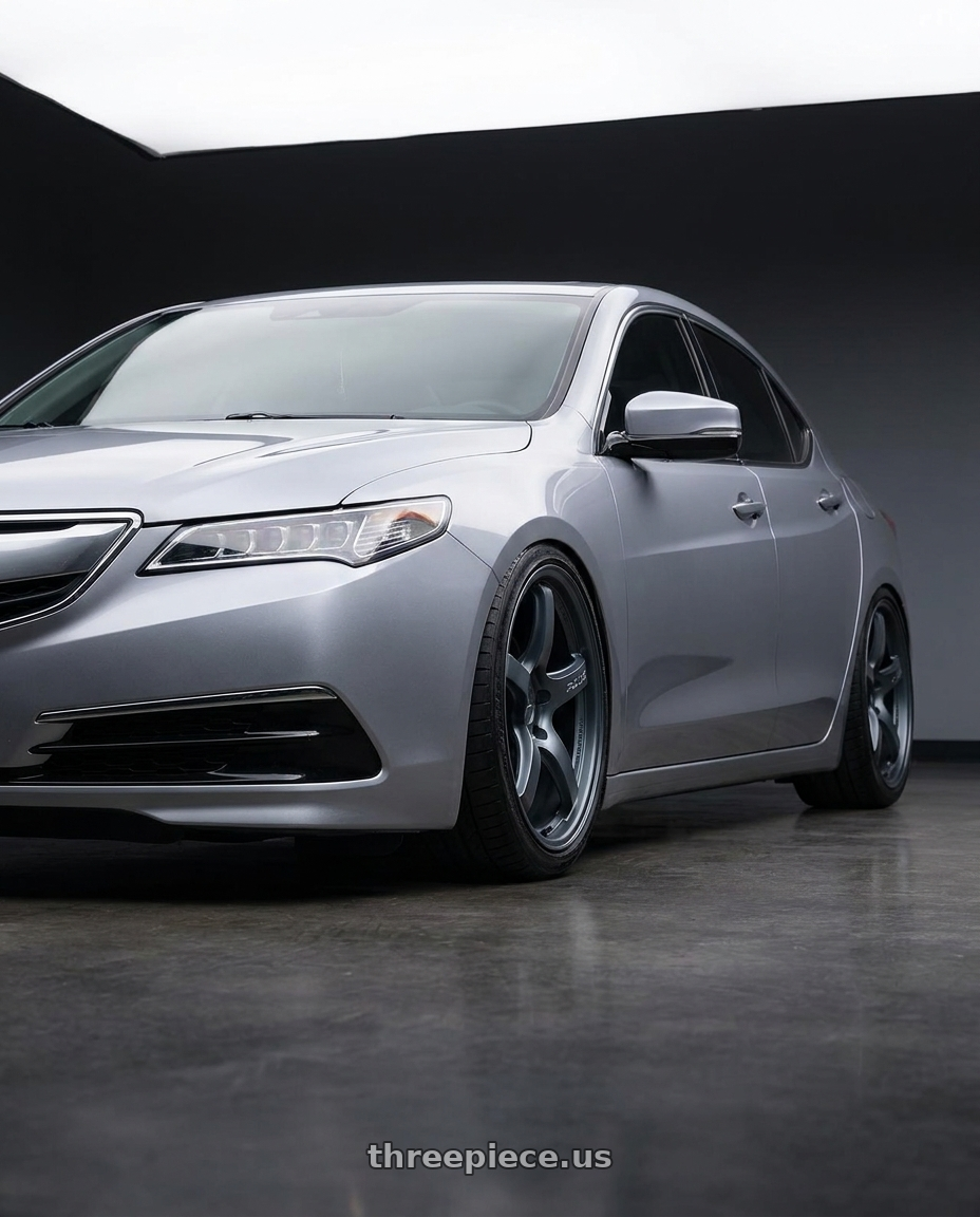 2019 Acura TLX with Gram Lights 57CR 5x114.3 19x9.5+35 Gunblue II wheels