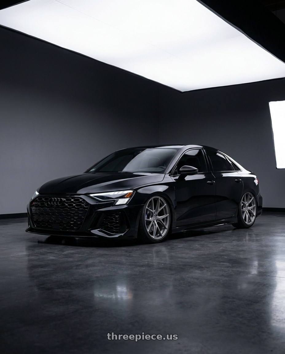 2022 Audi RS3 8Y with Niche 1PC M116 MISANO 5X112 19X9.5 +35 MATTE GUN METAL wheels