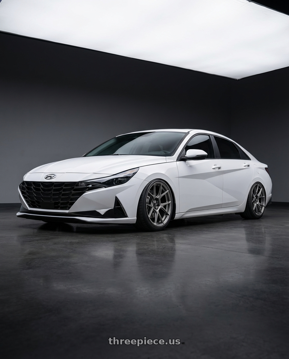 2024 Hyundai Elantra N with Konig Ampliform 5x114.3 19x9.5+25 Dark Metallic Graphite wheels