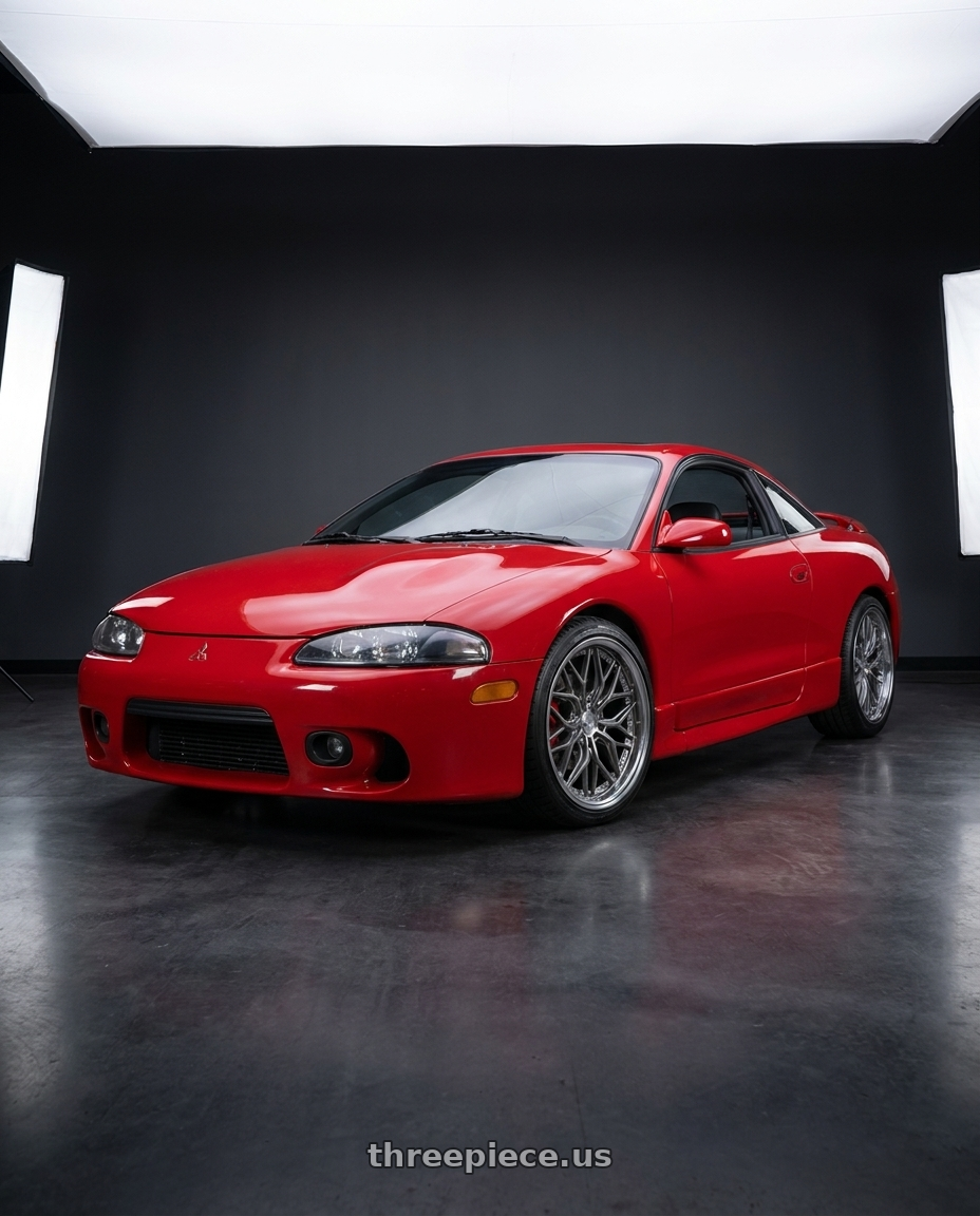 1998 mitsubishi eclipse gs with Gram Lights 57FXZ Overseas Model 5x114.3 18x7.5+40 Matte Graphite wheels