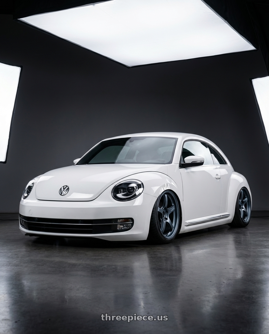2016 Volkswagen Beetle Turbo with Gram Lights 57CR 5x112 19x9.5+25 Gunblue II wheels