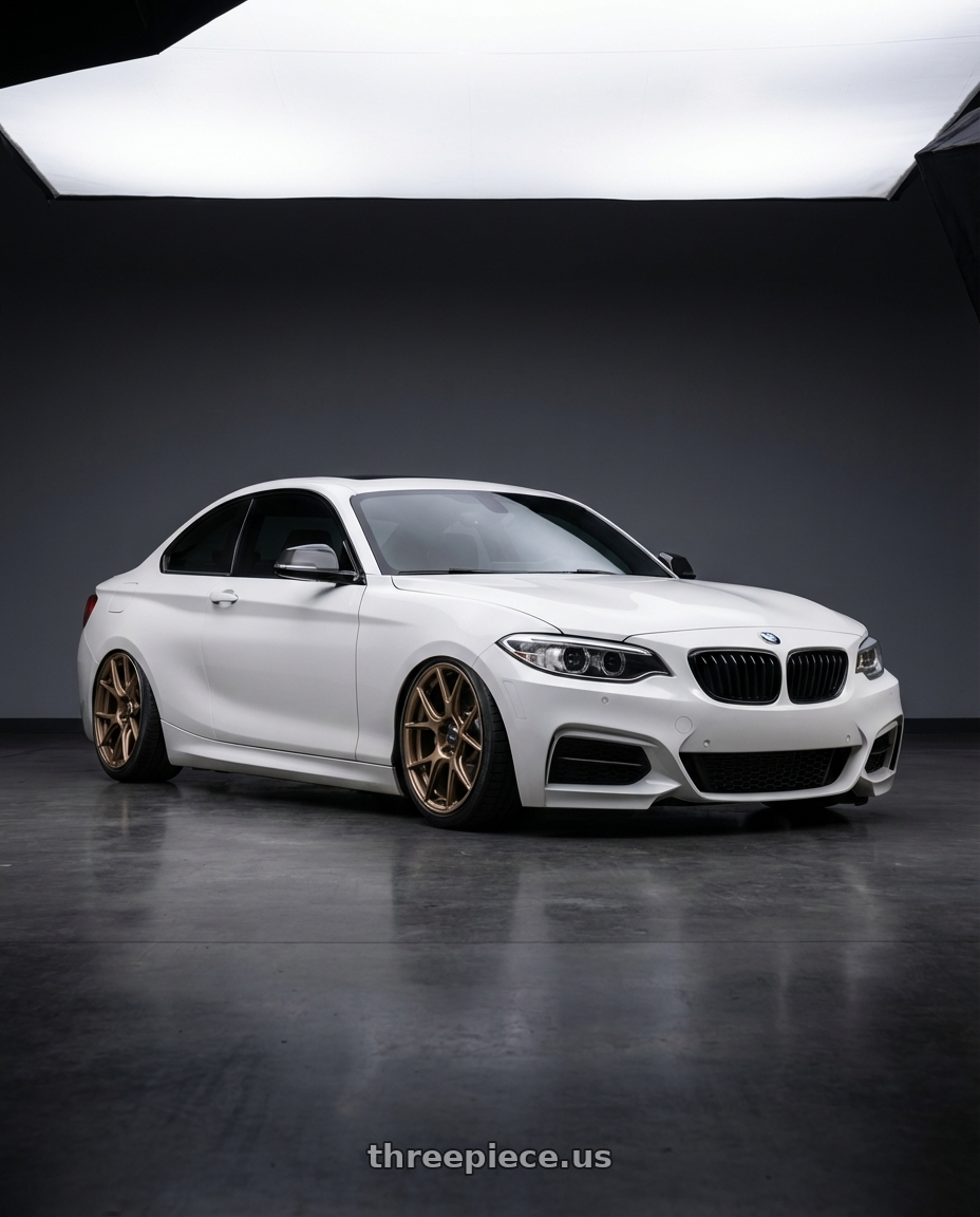2018 BMW 2 Series F22 with Konig Ampliform 5x120 19x10+28 Gloss Bronze wheels