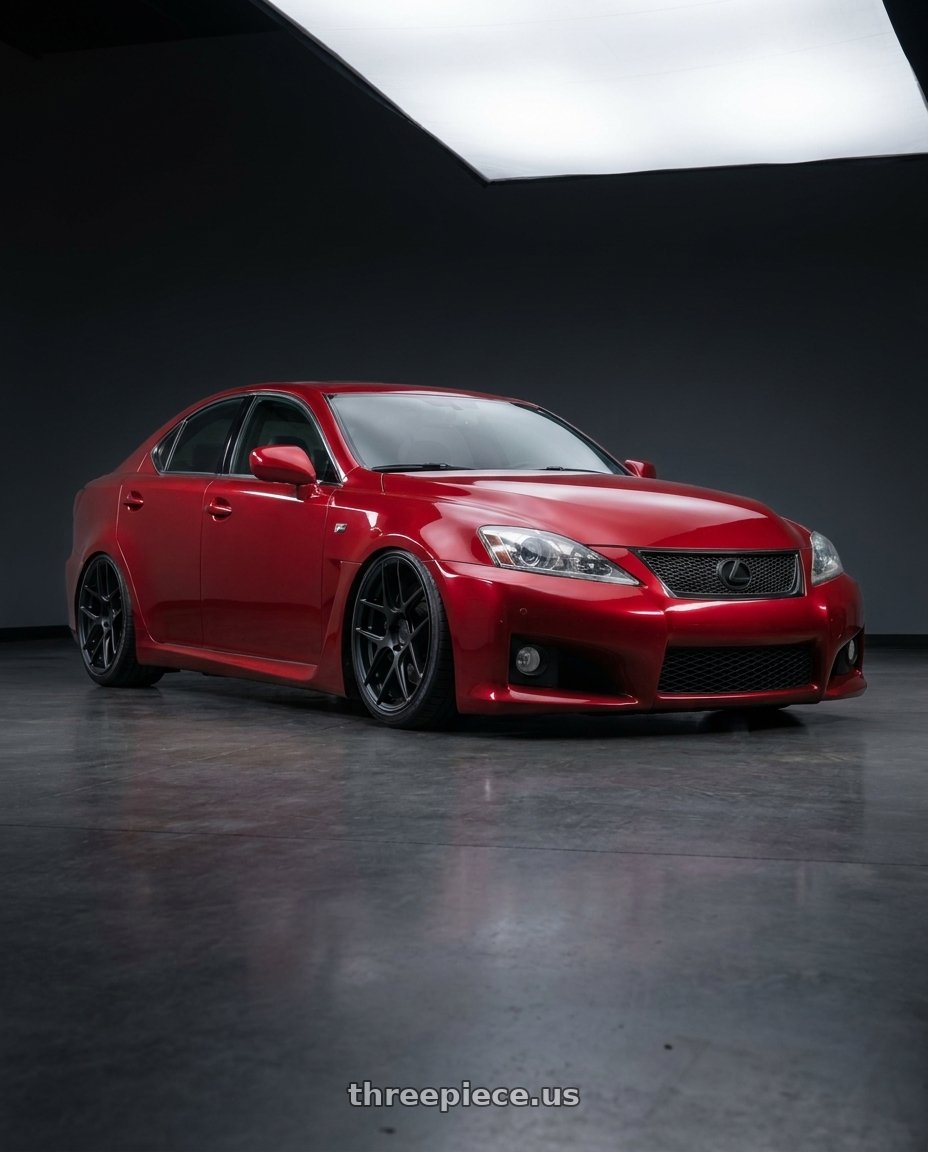 2012 Lexus IS-F with Aodhan AFF2 5x114.3 19x9.5+35 Matte Black wheels