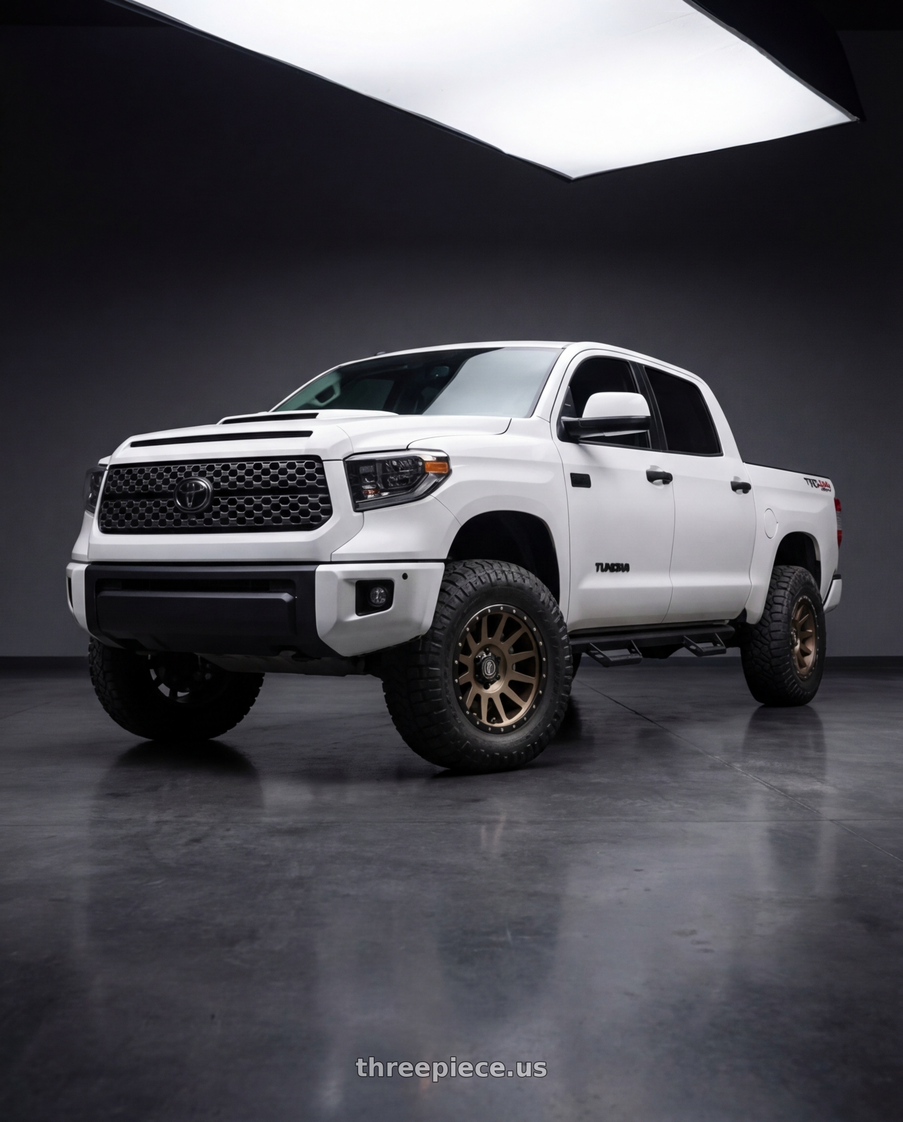 2021 Toyota tundra with Icon Alloys COMPRESSION 5x150 17x8.5+25 BRONZE wheels