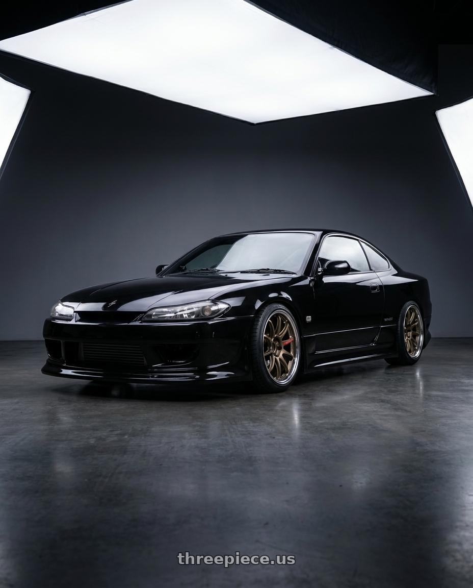 2000 Nissan Silvia S15 with Work Zr10 2P 5x114.3 18x9.5 +12 Matte Bronze wheels