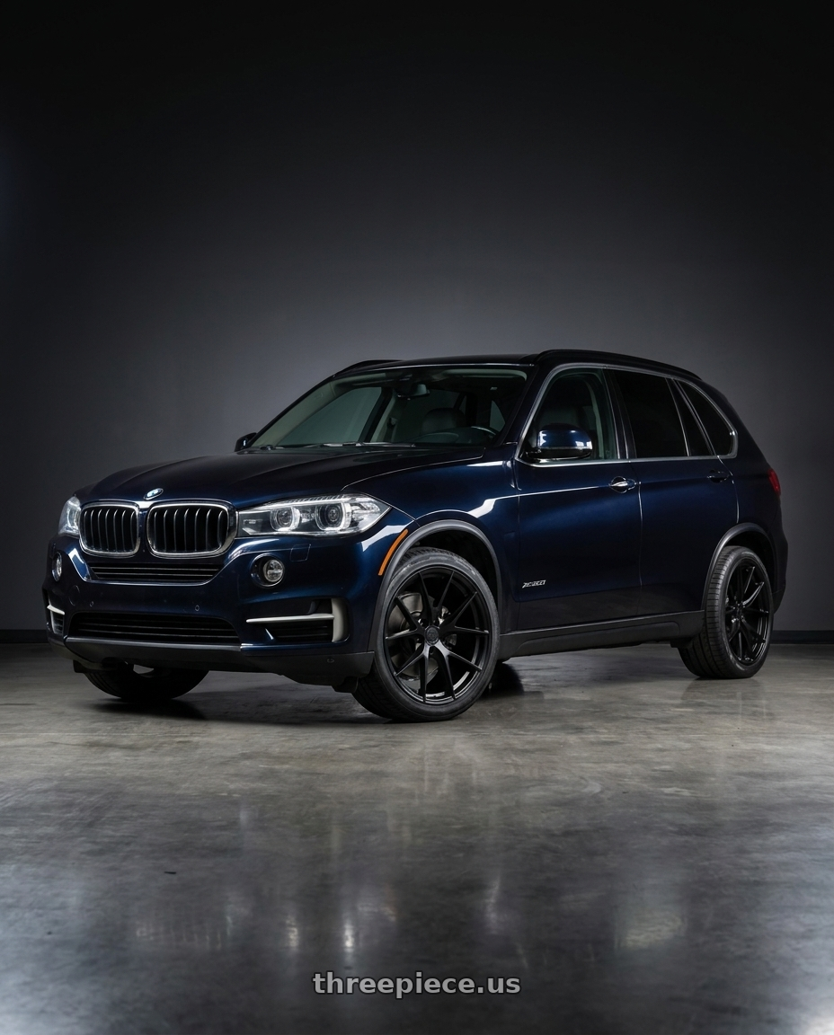 2014 BMW X5 with Aodhan AFF7 5x120 20x10.5+35 Matte Black wheels