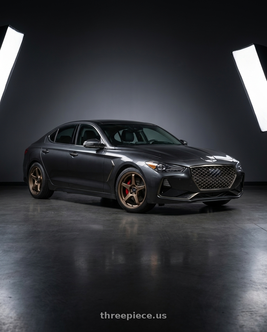 2019 Genesis G70 with Enkei TS-5 5x114.3 17x8+40 Bronze wheels