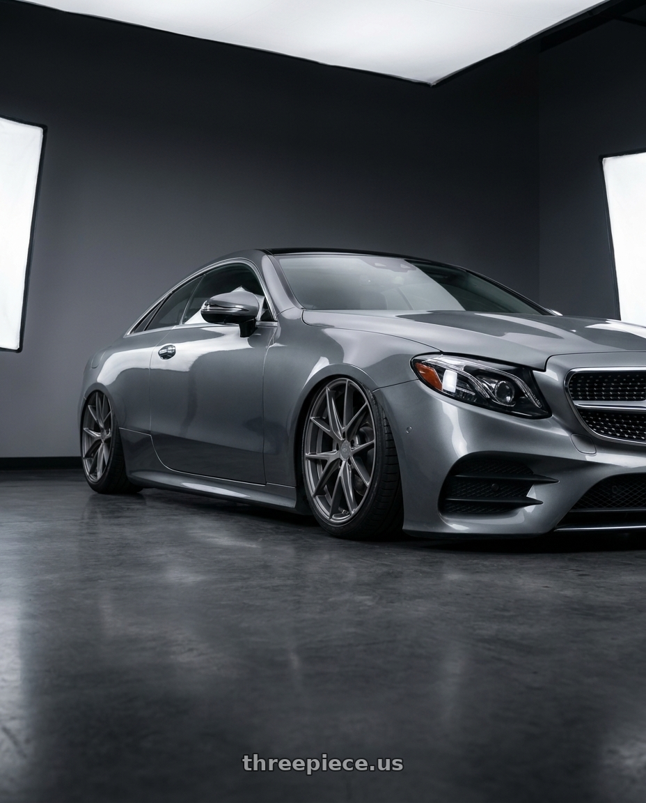 2022 Mercedes Benz E 200 Coupe with Niche 1PC M116 MISANO 5X108 19X8.5 +40 MATTE GUN METAL wheels