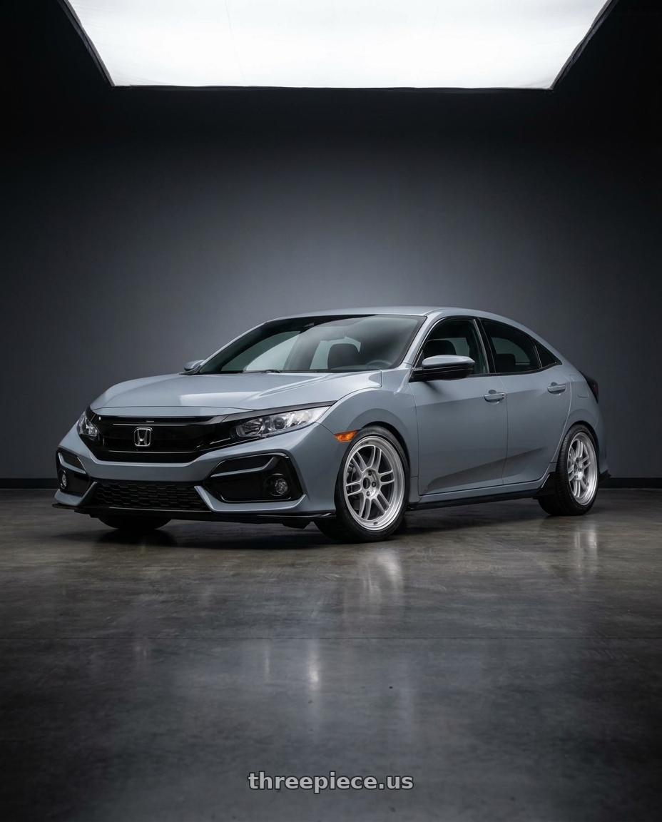 2021 Honda Civic Type R with Enkei RPF1 5x120 18x8.5+40 Silver wheels