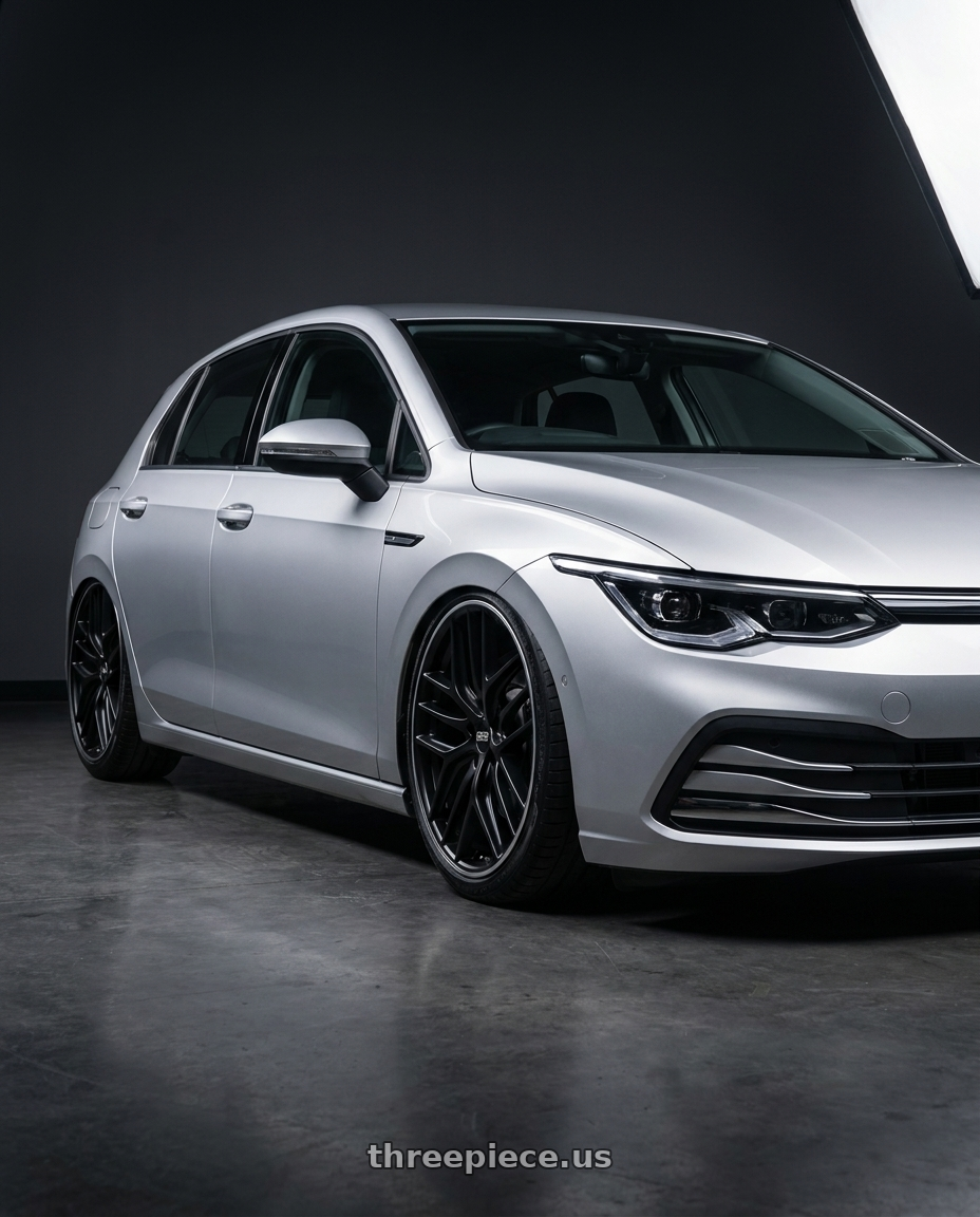 2024 Volkswagen Golf R MK8 with BBS CC-R 5x112 19x8.5+40 Satin Black wheels