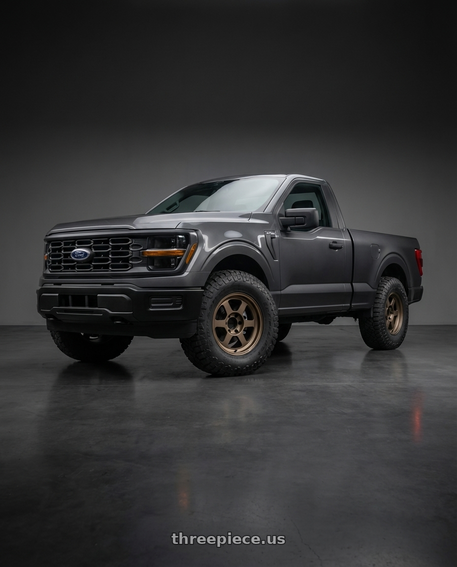 2026 ford 150  with Volk Racing TE37XT M-Spec 6x139.7 18x8.0+20 Bronze Almite wheels