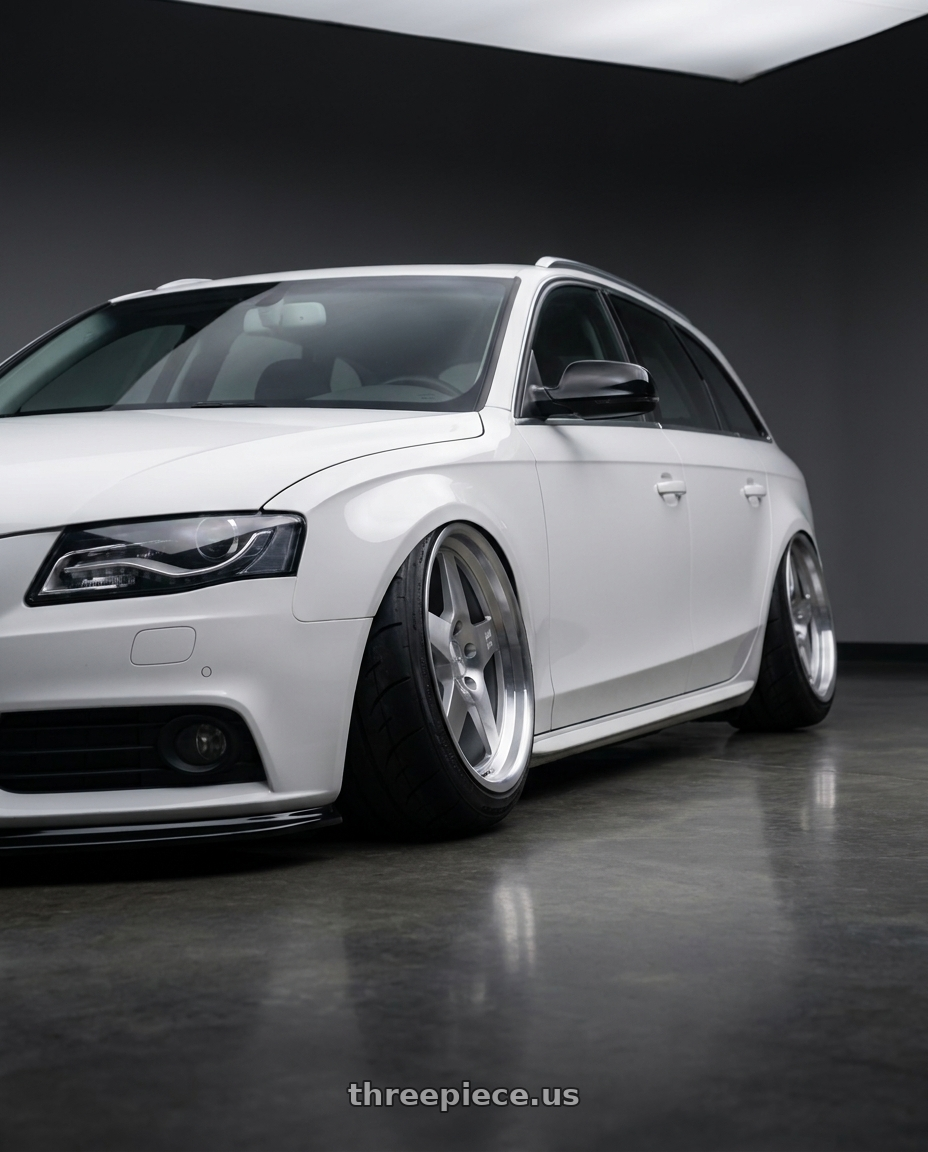 2011 Audi a4 with Klutch SL5 5x112 18x8.5  +35 Silver Machined wheels