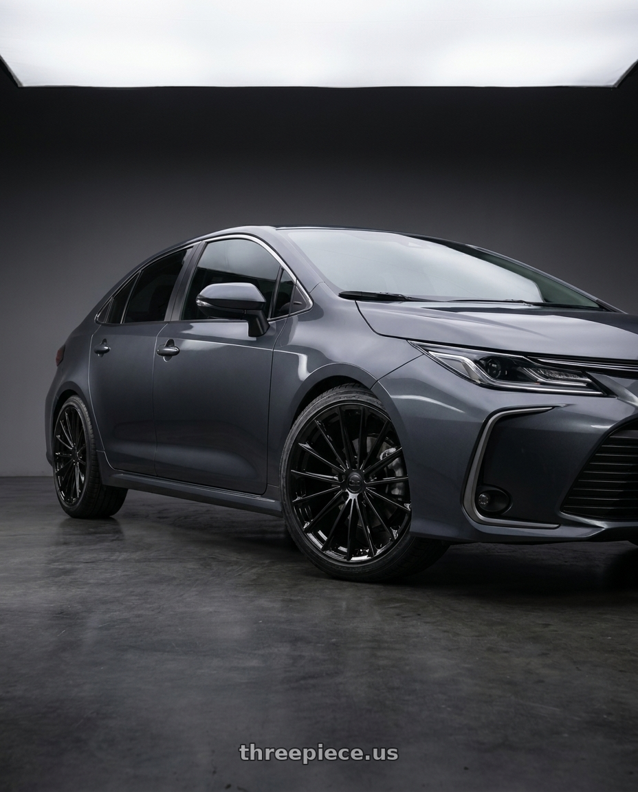 2019 Toyota altis  with OHM PROTON 5X114.3 17X6.5 +45 GLOSS BLACK wheels