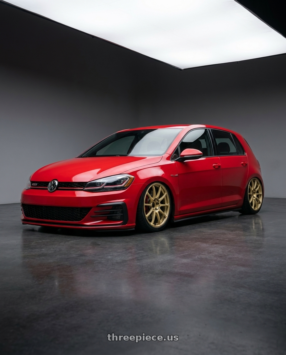 2018 Golf gti with Advan RCIII 5x114.3 18x8.5+53 Gold wheels
