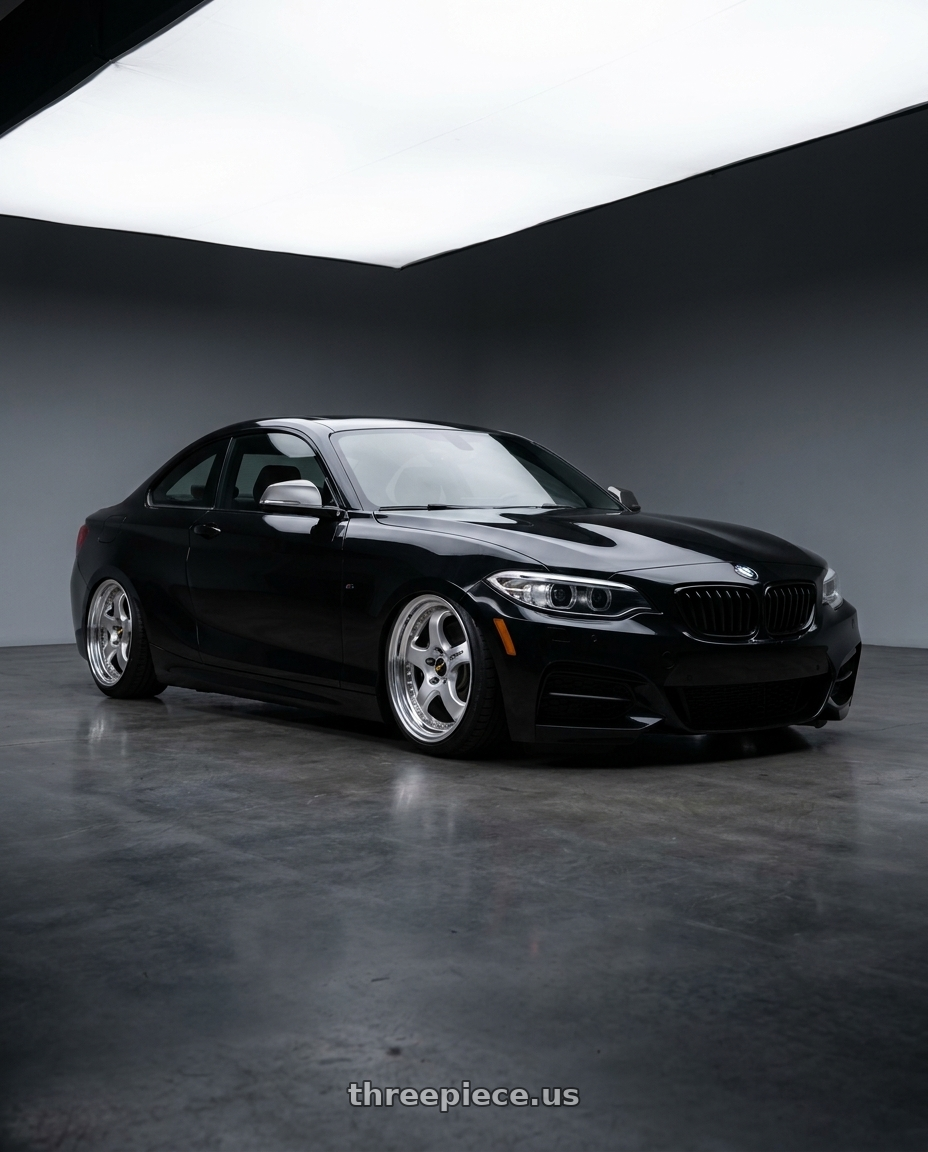 2015 bmw m235i  with Work Meister S1R 5x120 18x8+45 A Disk Feinheit Silver II wheels