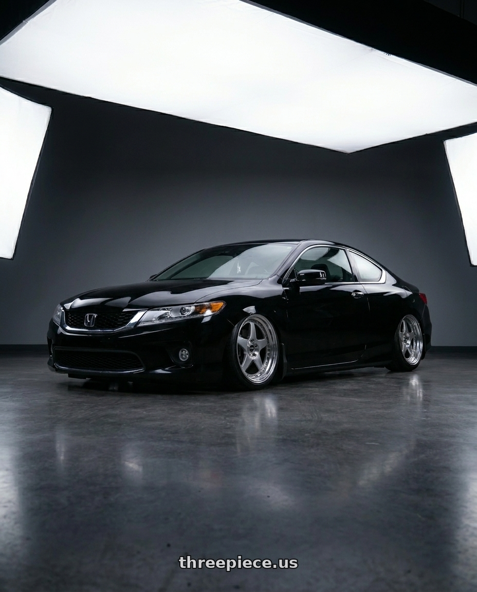 2014 Honda accord lx-s with SSR Professor MS3 5x114.3 19x8.5+43 NR Disk Titan Silver wheels
