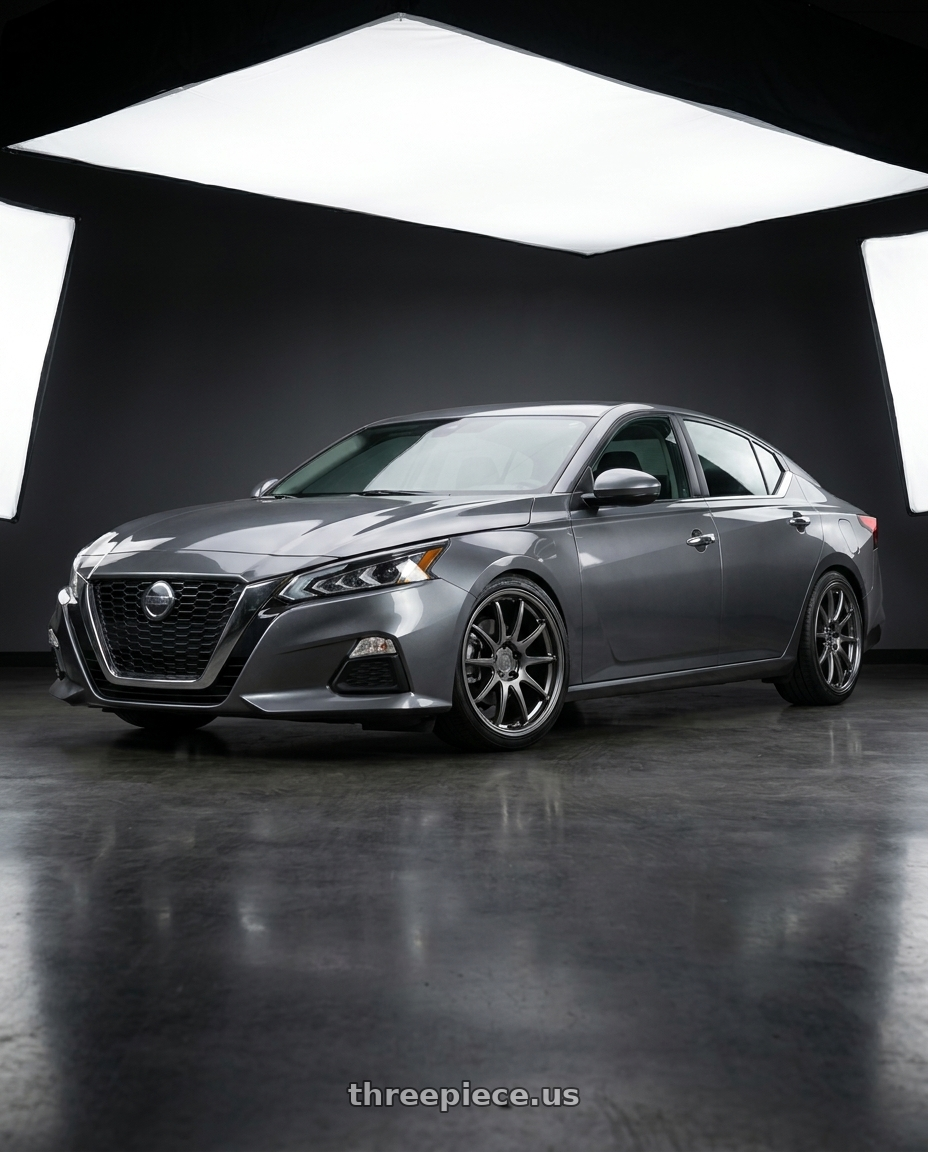 2019 Nissan Altima S with Aodhan DS02 5x114.3 19x9.5+22 Hyper Black wheels