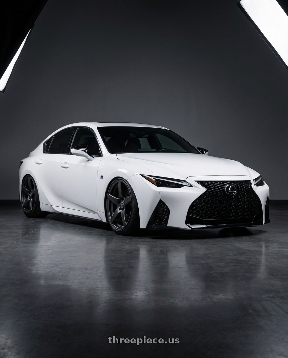 2024 Lexus IS 350 with Forgestar CF5 5x114.3 19x10 +42 Satin Black wheels