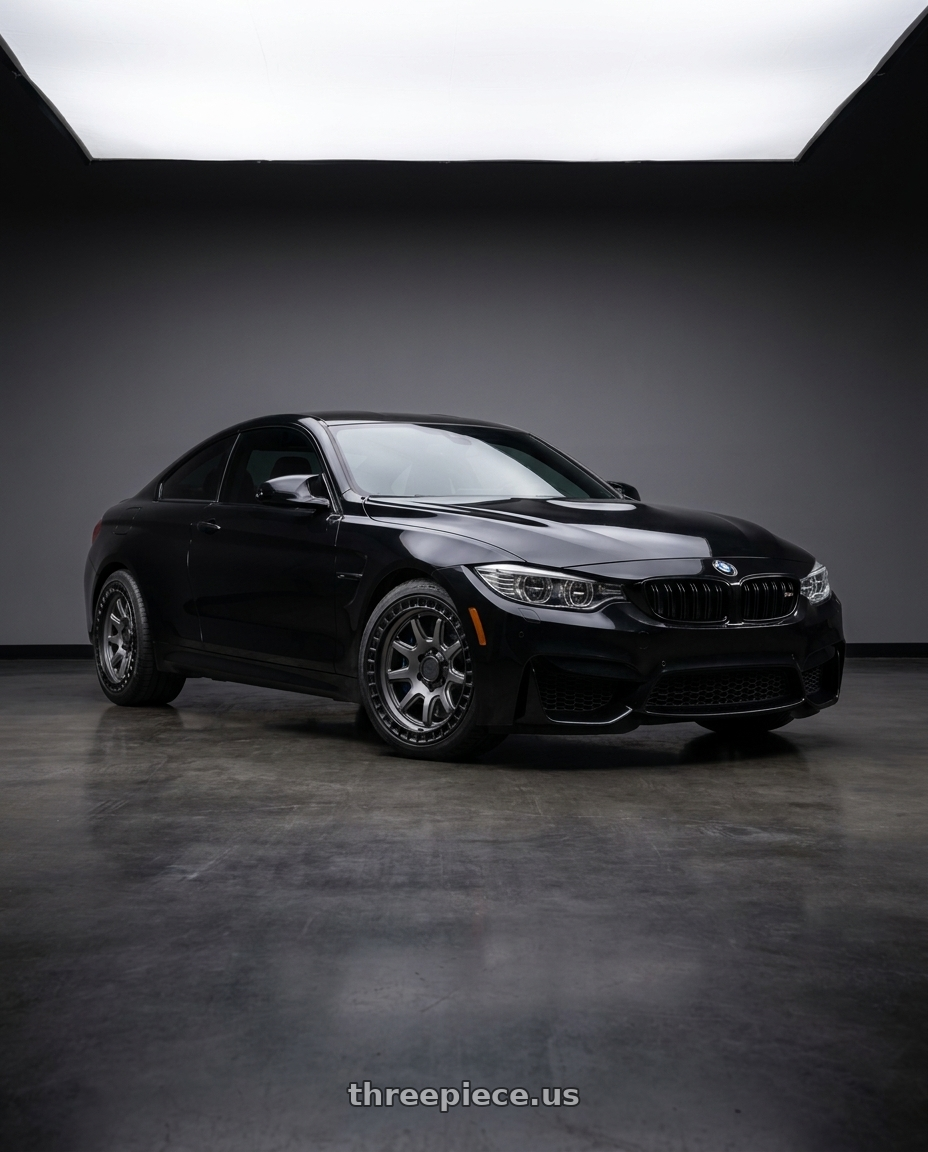 2018 bmw m4c with Black Rhino CALICO 5X127 17X8.5 +34 MATTE GUNMETAL W/ MATTE BLACK LIP wheels