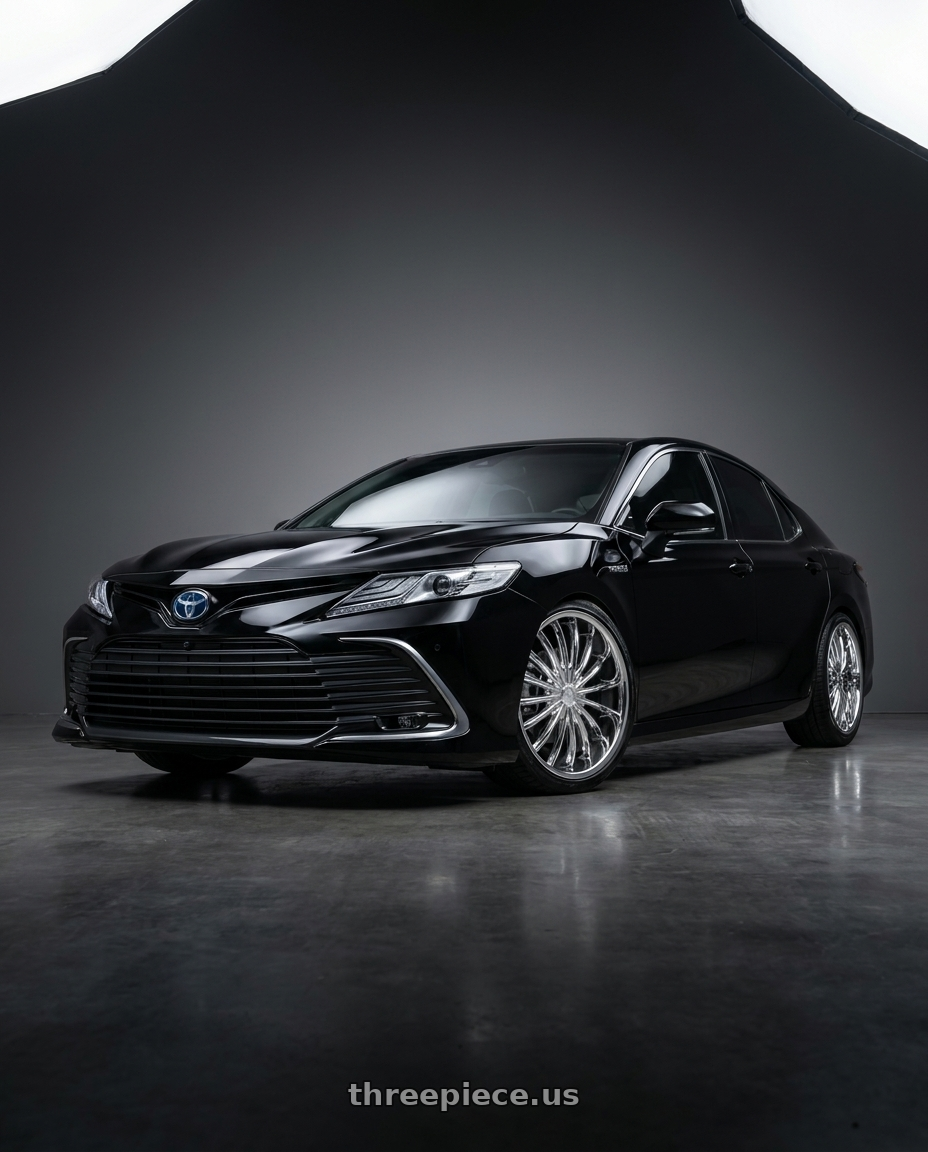 2023 Toyota Camry hybrid with VELOCITY 11 5X114.3/5X120 22x8 +38 CHROME wheels
