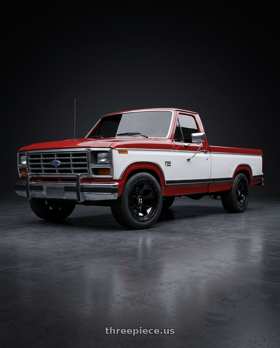 1984 Ford F-150 with FULL THROTTLE FT5096 5x139.7 15x10 -44 Gloss Black wheels