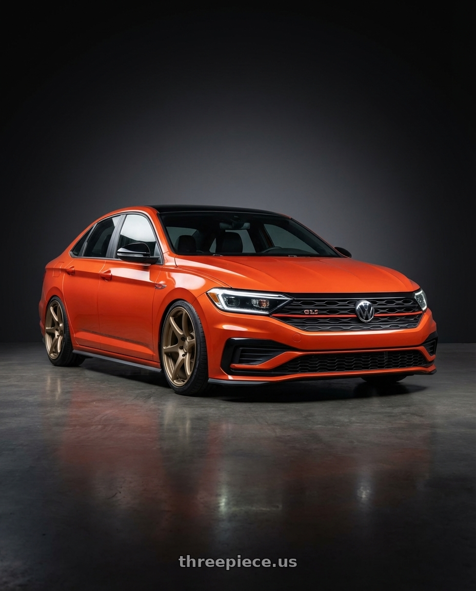 2023 Volkswagen Jetta GLI MK7 with Kansei K11B Tandem 5X112 19x10.5 22 Bronze wheels