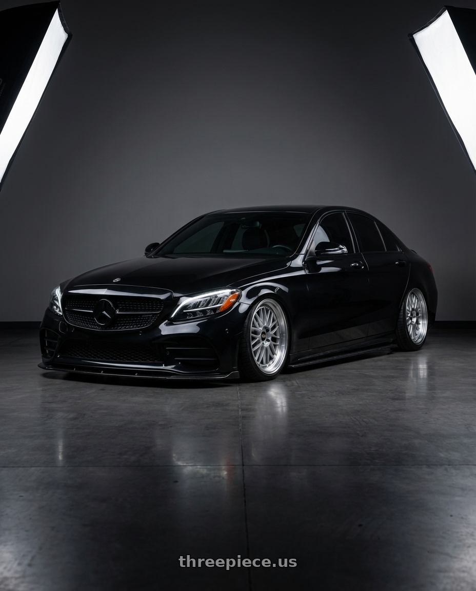 2021 Mercedes Benz C300 Night Edition  with BBS LM 5x112 19x9.0+42 Diamond Silver wheels