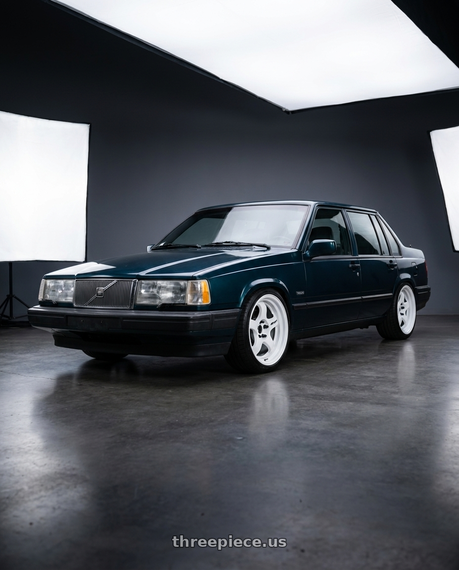 1991 Volvo 940 se with Work Meister S1 2P 5x108 15x6.5+12 R Disk Black wheels