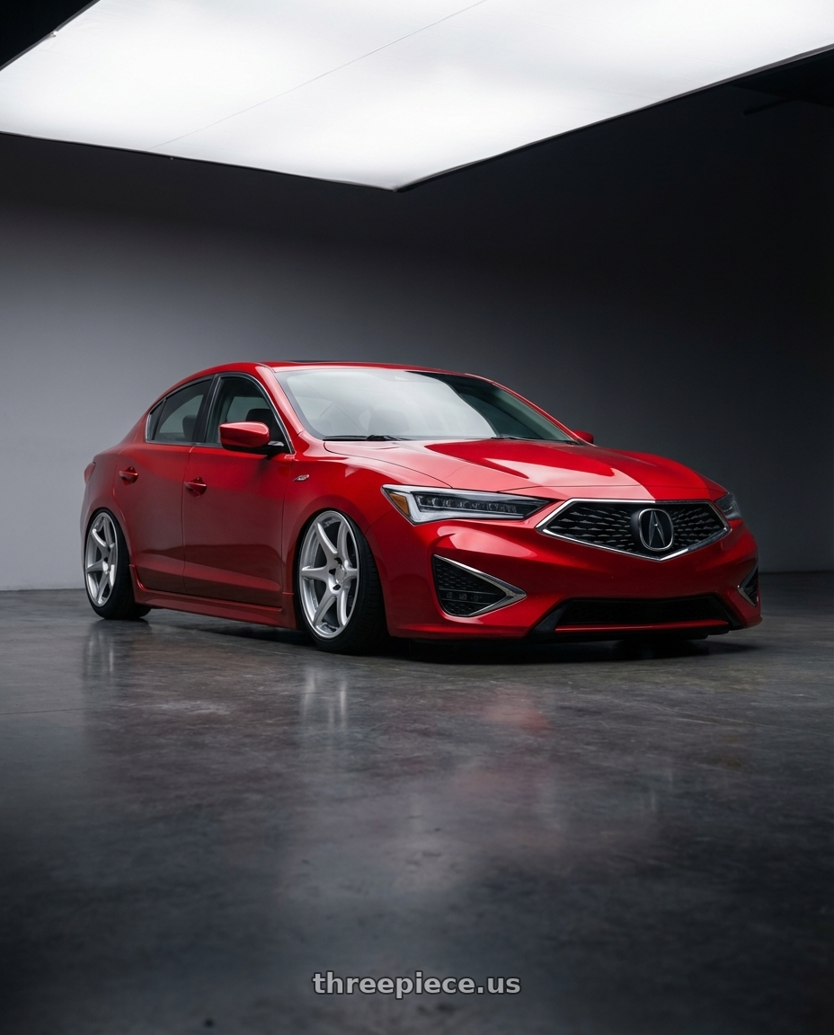 2012 Acura ILX with Kansei K11S Tandem 5x114.3 18x9 12 Hyper Silver wheels