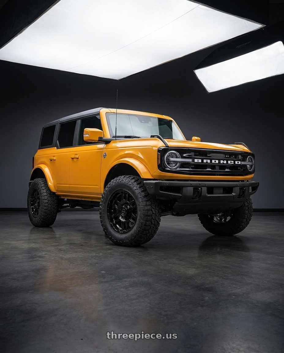 2024 Ford Bronco with Gear Off Road 713B 6x139.7 20x9 +10 Gloss Black wheels