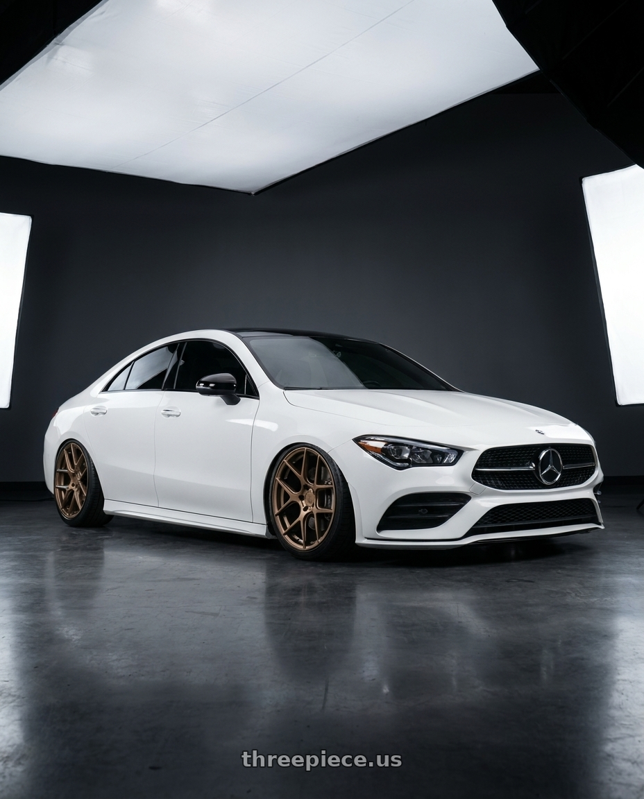 2023 Mercedes-Benz CLA C118 with Aodhan AFF2 5x112 19x8.5+35 Matte Bronze wheels
