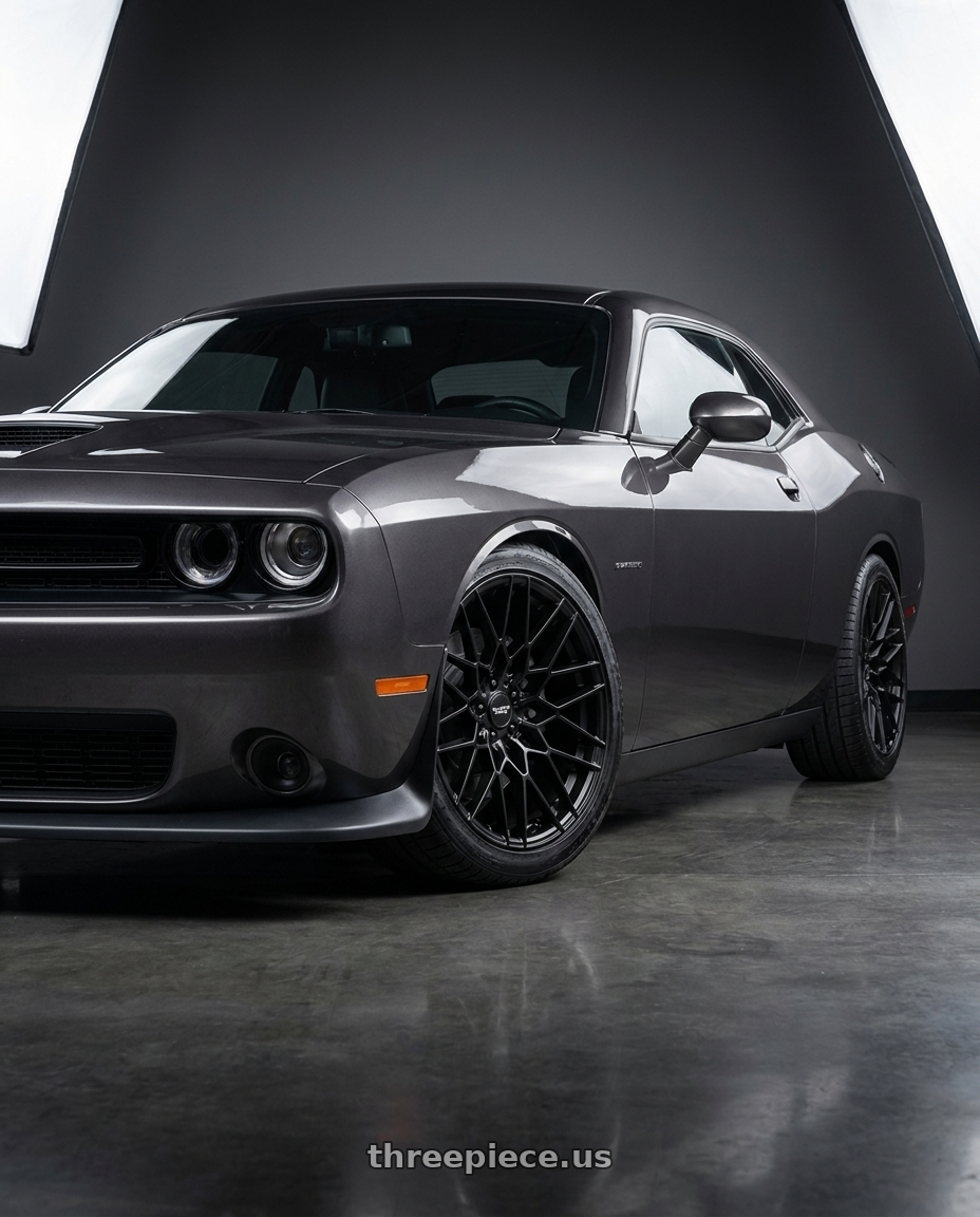 2021 Dodge Challenger SXT with American Racing AR927 BARRAGE 5X115 20X9 +20 SATIN BLACK wheels