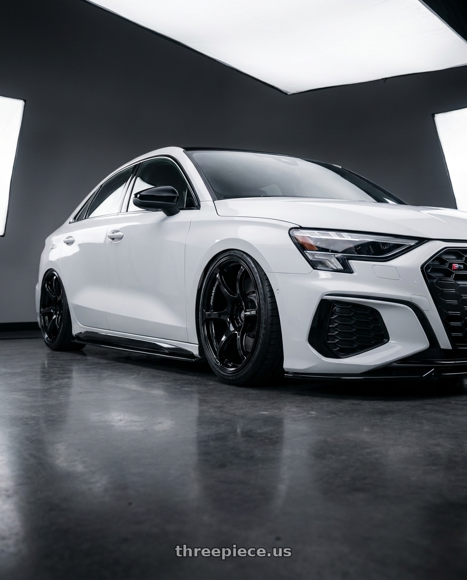 2024 Audi S3 8Y with Advan RGIII 5x112 19x8.5+45 Gloss Black wheels