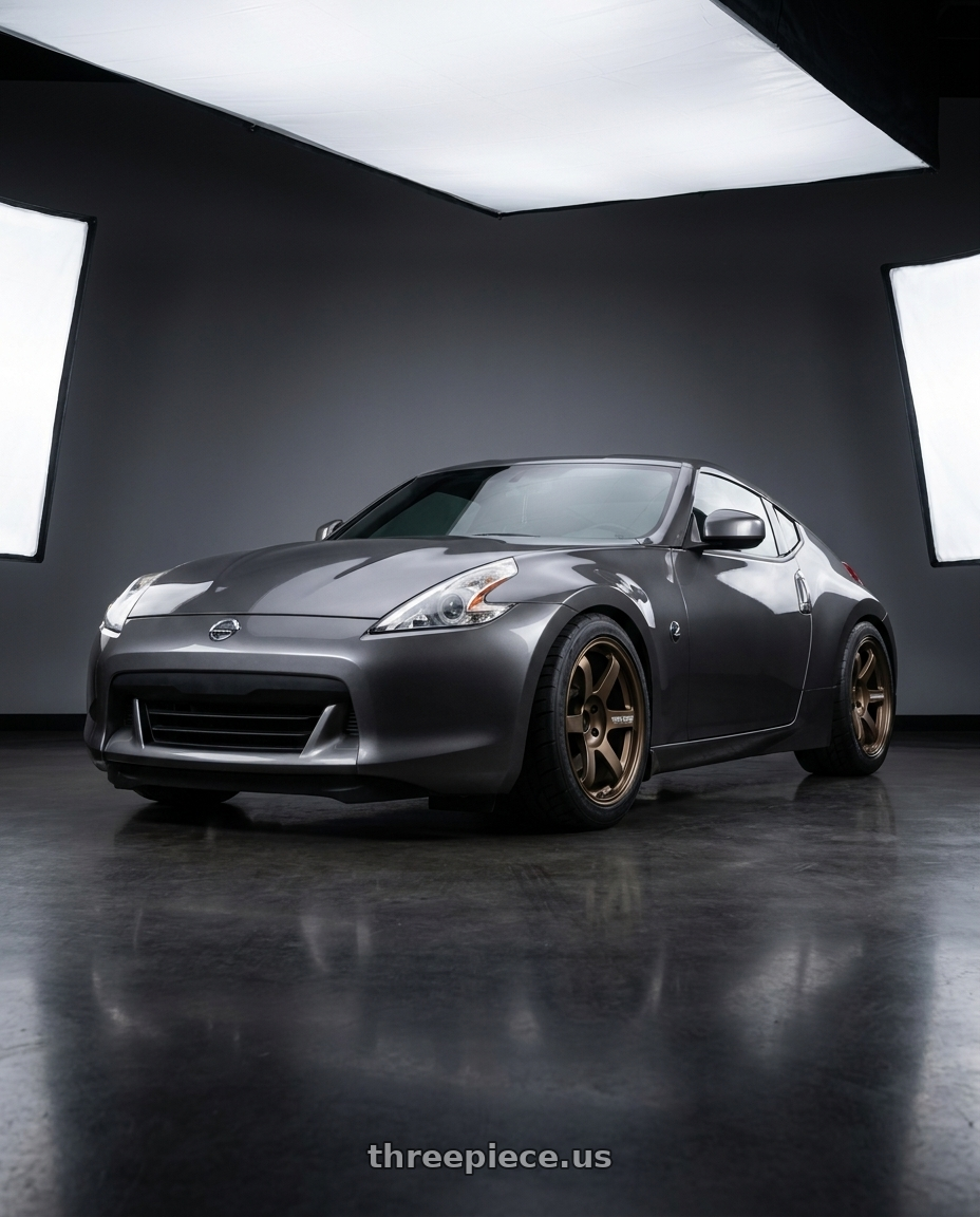 2009 Nissan 370z with Volk Racing TE37 Saga S-Plus 5x114.3 18x10.5+24 Bronze wheels