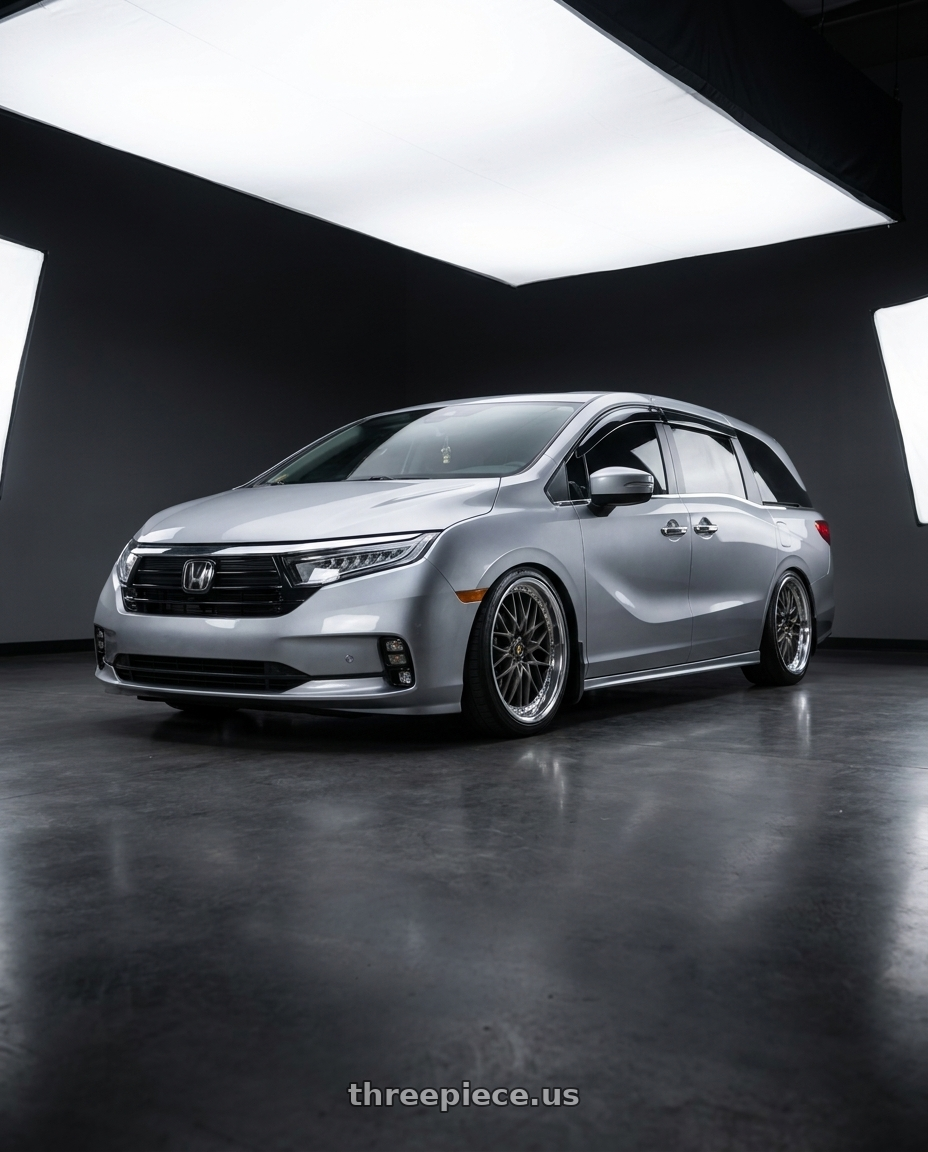 2024 Honda Odyssey with Work Vs-Xv 5x120 20x8.5+40 O Disk Matte Dark Gunmetal wheels