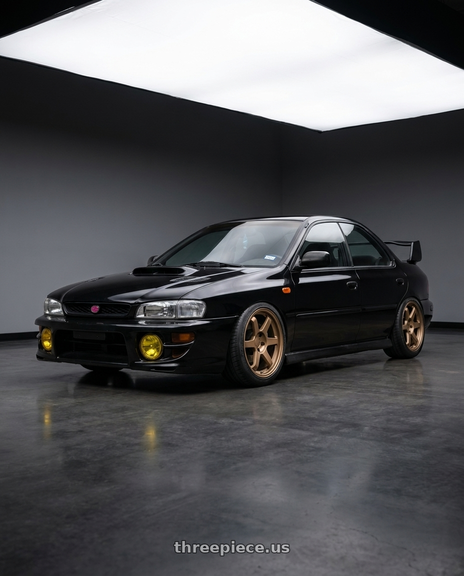 1998 Subaru Impreza GC8 with 9six9 SIX-1 5x100 17X8 +35 Matte Bronze wheels