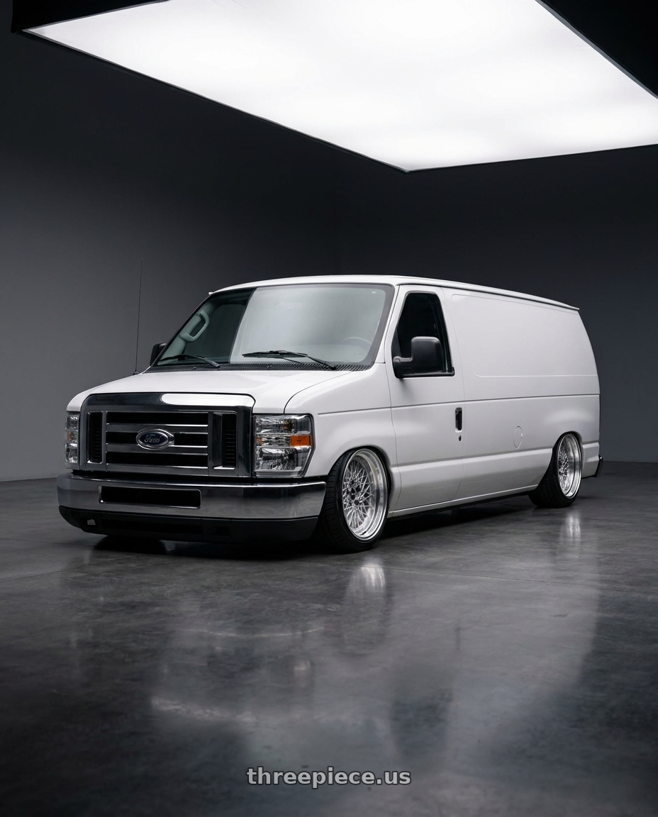 2010 Ford e 450 with Ns Wheels NS-MDV2 5x100 16x9.5 +0 Silver with Machined Lip wheels