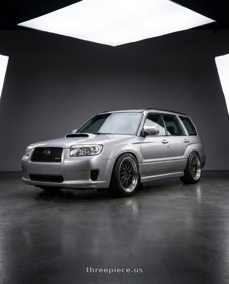2007 SUBARU FORESTER SG9 2.5 XT with Work Seeker Mx 5x100 18x7.5+38 A Disk Matte Black wheels