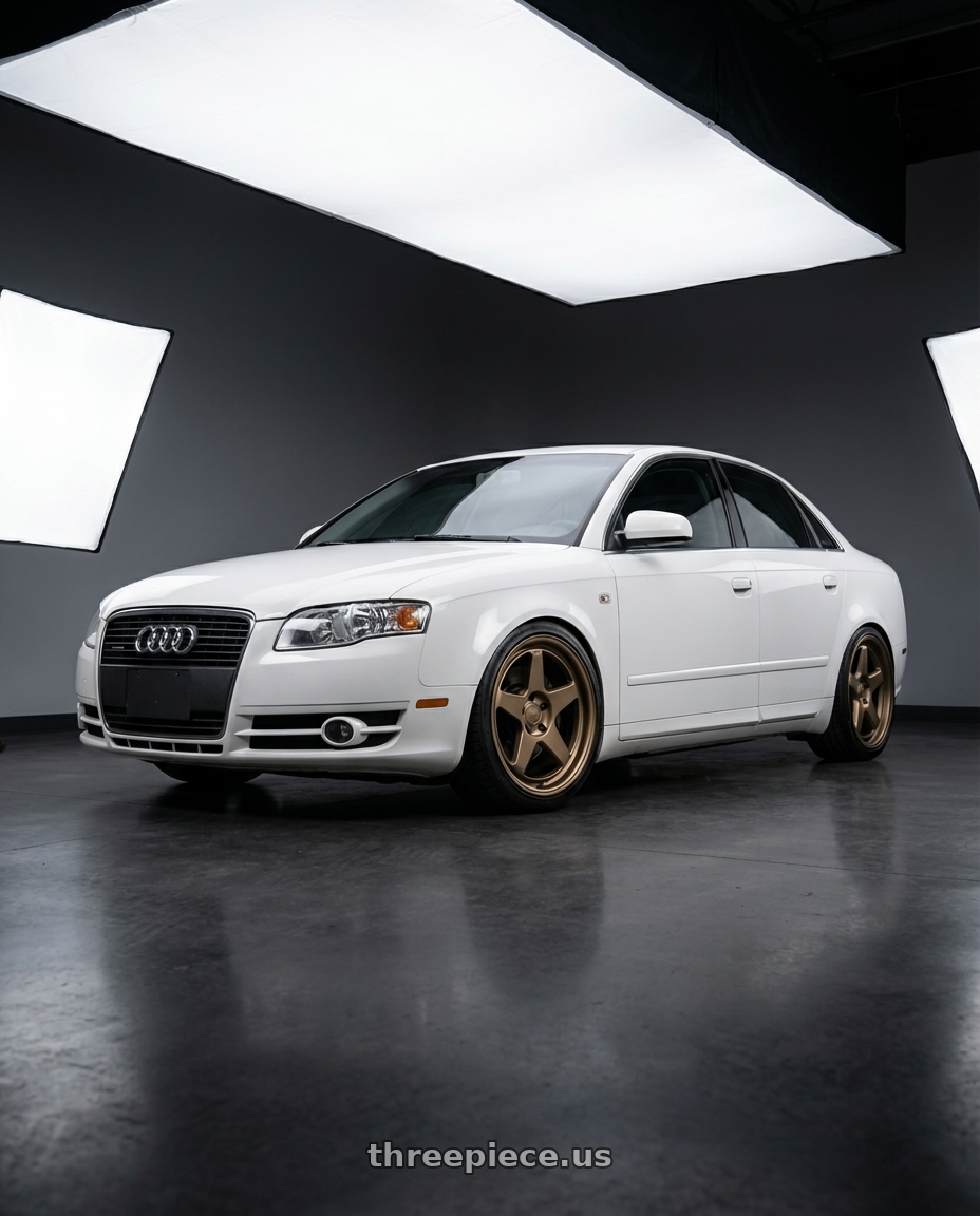2010 Audi A4 B7 with Kansei K12B KNP 5X112 18x8.5 35 Bronze wheels