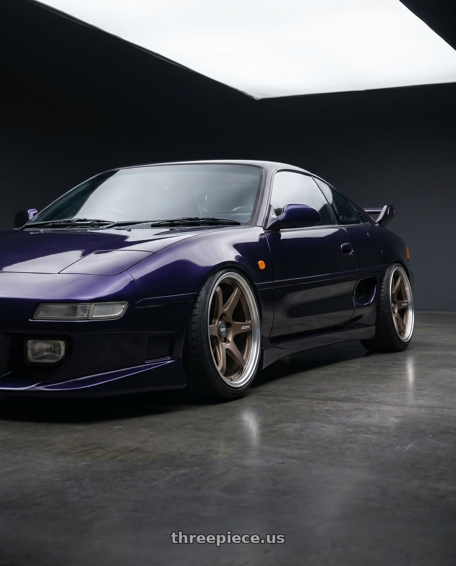 1998 Toyota MR2 with ESR Wheels APEX SERIES AP6 5x100 18x8.5 +30 Matte Bronze wheels