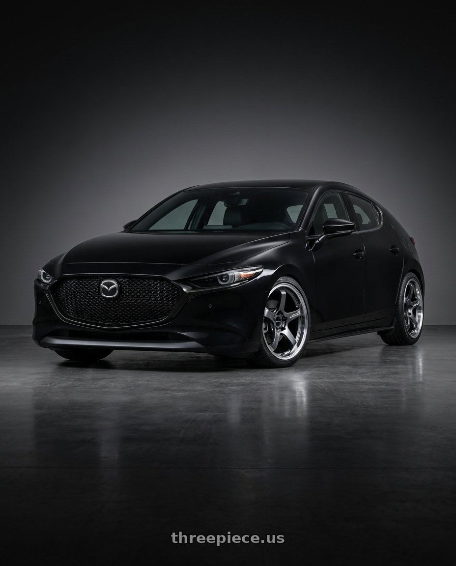 2023 mazda 3 with Advan Racing GT BEYOND 5x114.3 18x8.0 +44 MACHINING & HYPER PLATINUM BLACK wheels