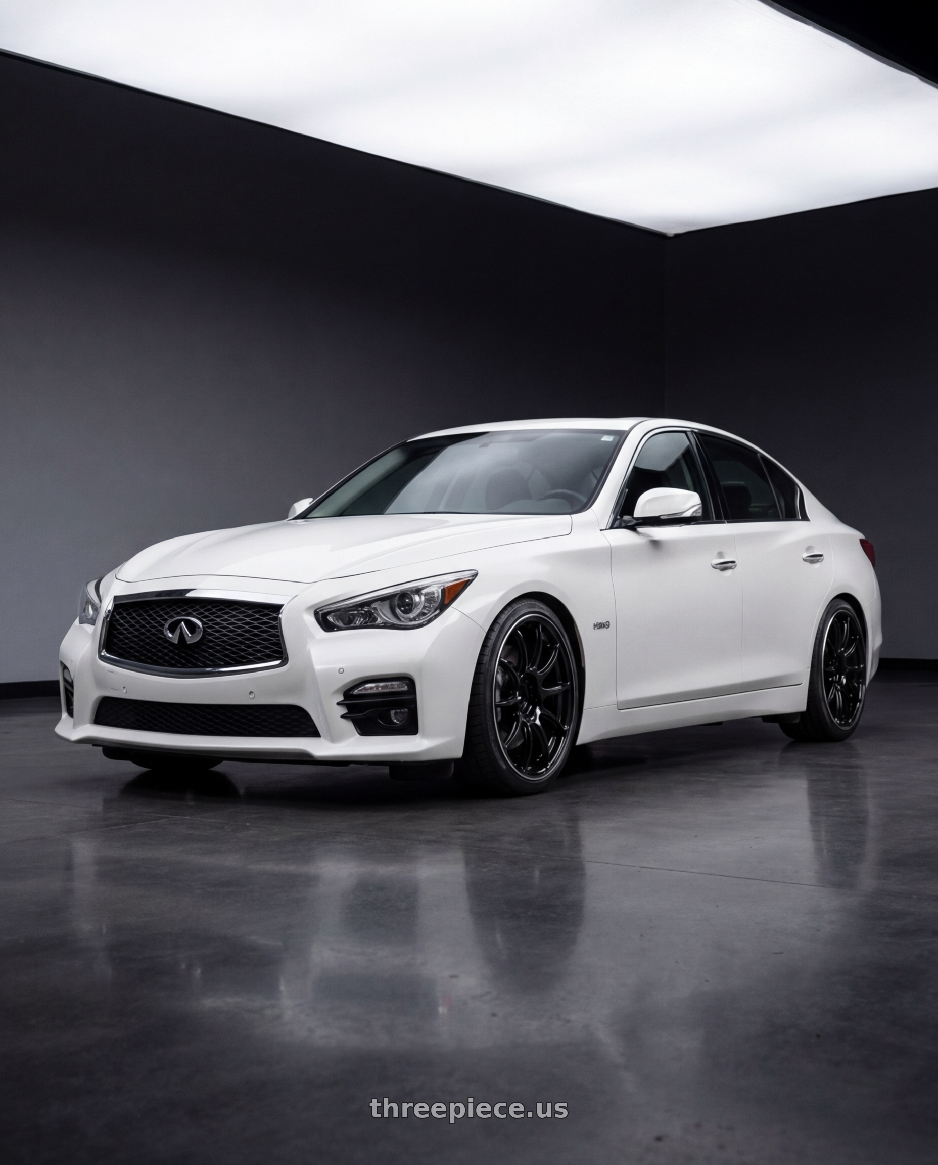 2020 Infiniti Q50 with Advan Racing RZII 5x114.3 19x9.5 +50 RACING GLOSS BLACK & RING wheels