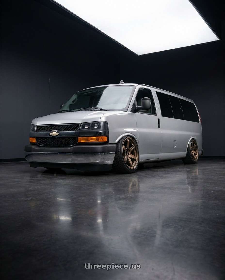 2018 Chevy express with Volk Racing TE37 SAGA 5x110 17x8 +26 BRONZE wheels