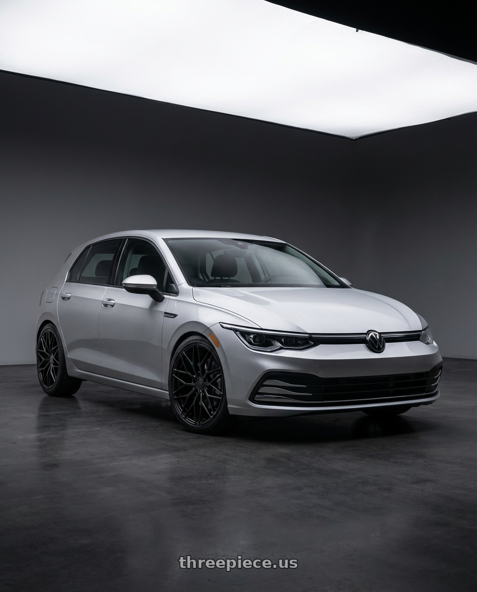 2024 Volkswagen Golf R MK8 with Avant Garde Wheels M520R 5X112 19x8.5 +35 Gloss Black wheels