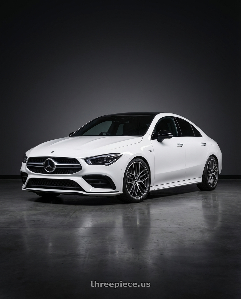 2023 Mercedes-Benz CLA C118 with BBS CC-R 5x112 19x9.0+42 Graphite w/ Diamond Cut Face wheels