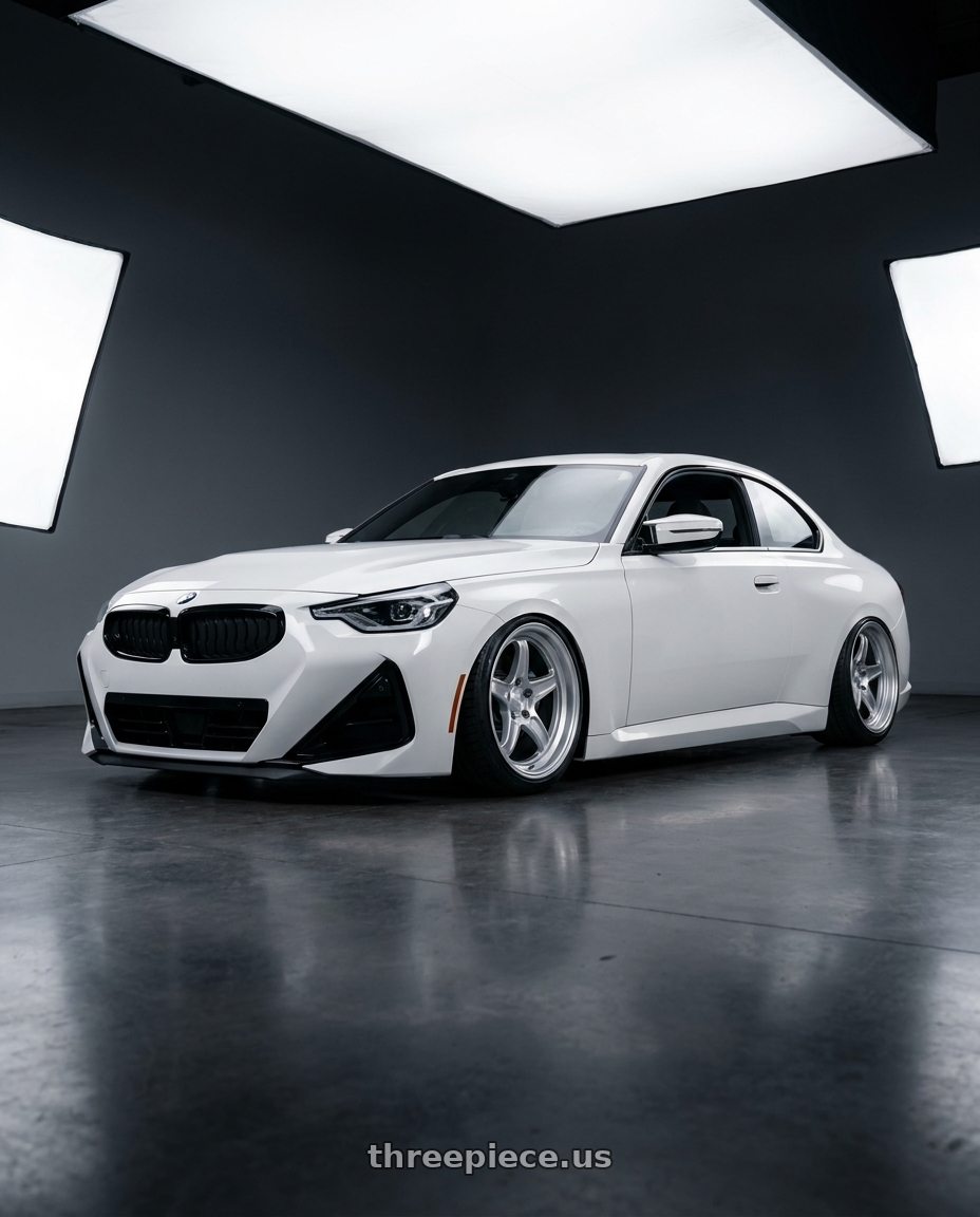 2024 BMW 2 Series G42 with Kansei K11S Tandem 5X112 19x10.5 22 Hyper Silver wheels