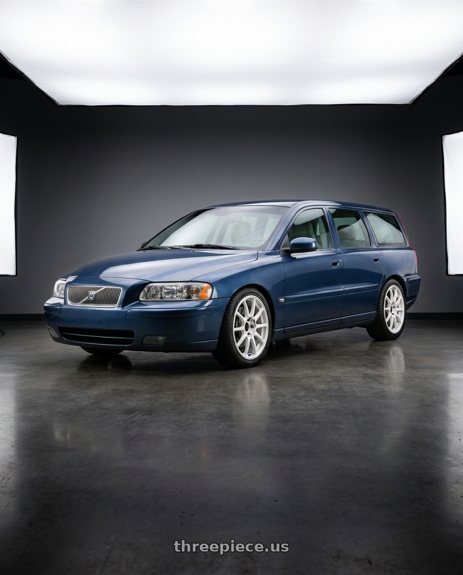 2007 Volvo V70 24 with Advan RCIII 5x100 18x7.5+48 White wheels