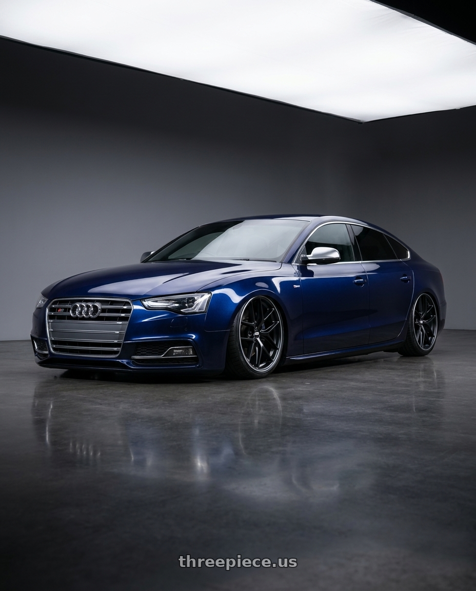 2014 Audi S5 B8 with BBS CC-R 5x112 20x9.5+20 Satin Black wheels