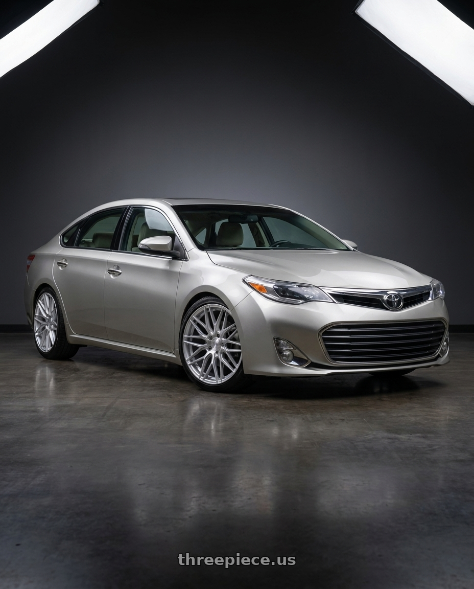 2013 toyota avalon with F1R F103 5x114.3 18x8.5 +38 Brushed Silver wheels