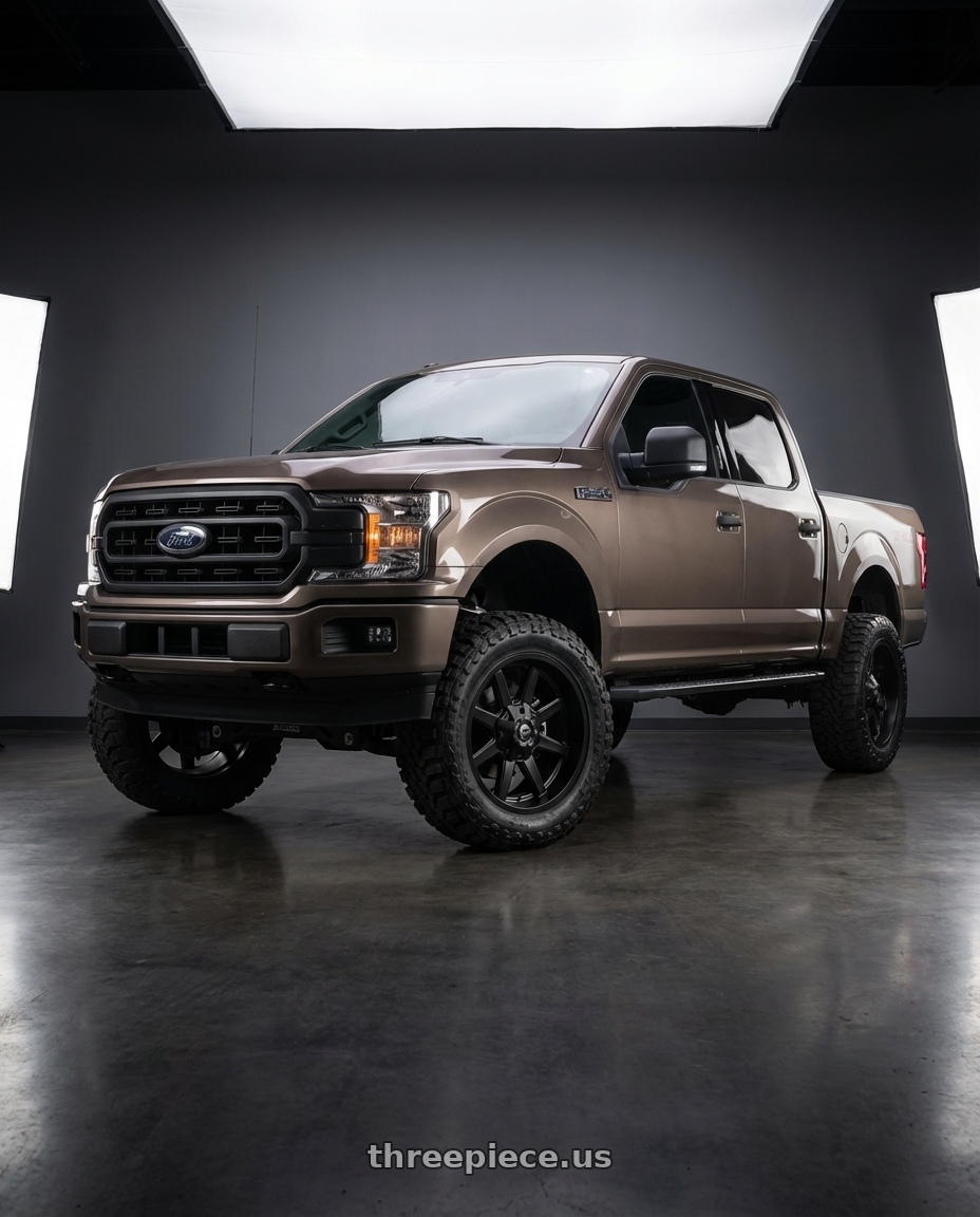 2019 Ford F-150 with Fuel 1PC D436 MAVERICK 6X135/6X139.7 22X9.5 +20 SATIN BLACK wheels